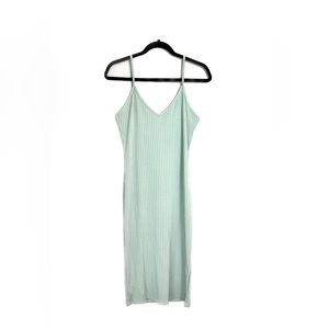 Backless Ribbed Knit Sweater Dress